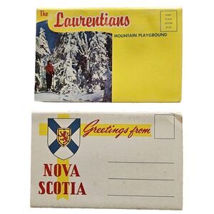 Vintage Postcard Folders Canada Laurentians Mountain Resort And Nova‎ Scotia